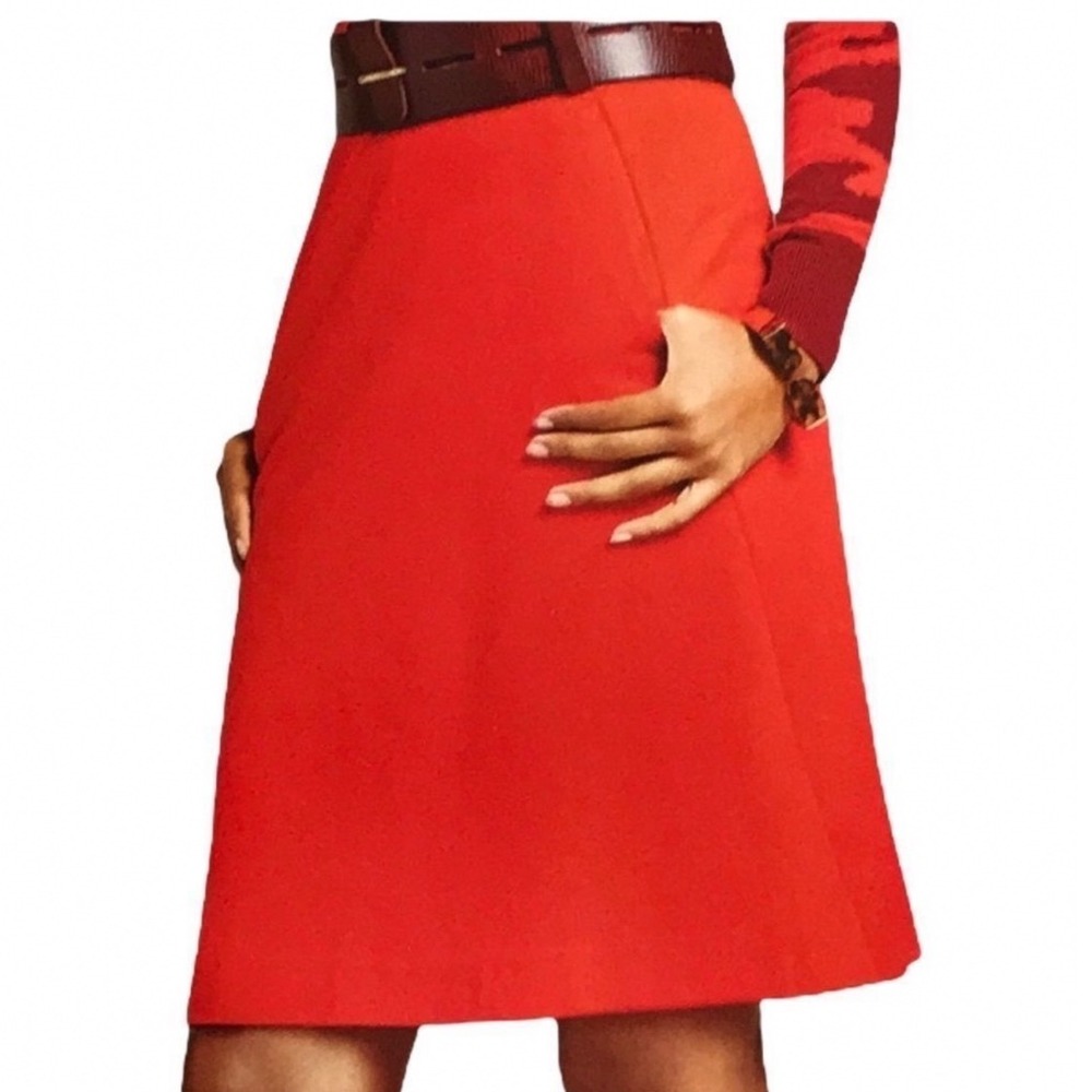 Cabi style 3219 Fiery A line red-orange knee-length Skirt size 10